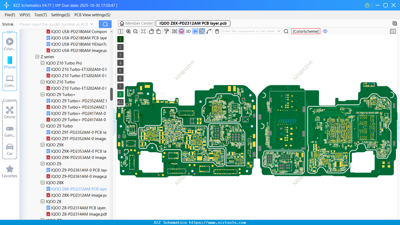 VIVO IQOO Z8X-PD2312AM PCB Layer